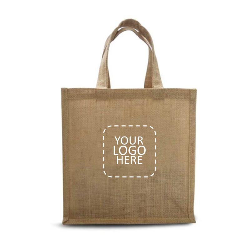 Square Shaped Promotional Jute Bags With Logo